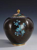Vase - Emaille - Chine - Pot à couvercle émaillé cloisonné, Antiek en Kunst