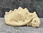 sculptuur, Slapende draak - 29 cm - Steen, Antiek en Kunst