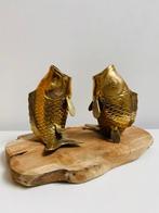 sculptuur, Vase Carpe Koi - 18 cm - Messing, Antiek en Kunst