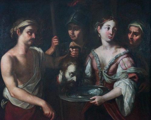 Carlo Cignani (1628 - 1719) e bottega - Salomè con la testa, Antiquités & Art, Art | Peinture | Classique