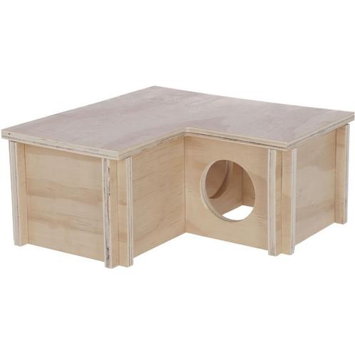 Hamsterhuis natural, 3 hokjes 24 x 24 x 11 cm - kerbl, Dieren en Toebehoren, Knaagdieren en Konijnen | Toebehoren, Nieuw