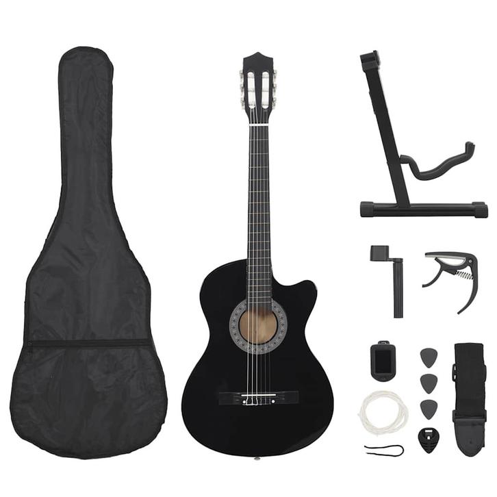 vidaXL 12-delige Gitaarset met 6 snaren western klassiek 38, Musique & Instruments, Instruments à corde | Guitares | Acoustiques
