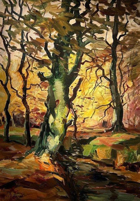 Jaap Hiddink (1910-2000) - Langs de boom het bos zien, Antiquités & Art, Art | Peinture | Classique