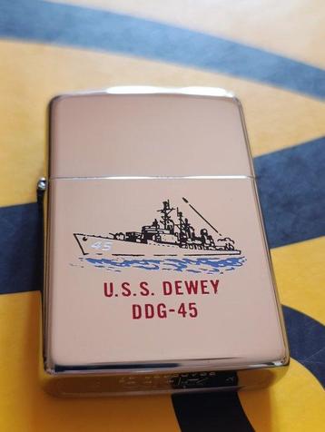 Zippo, U.S.S. Dewey DDG-45 vintage anno 91 - Sans Prix de beschikbaar voor biedingen
