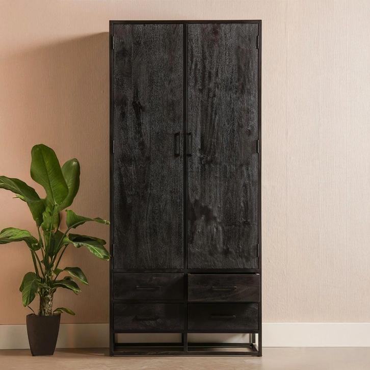 Mangohouten Kast Brendon 90 cm, Huis en Inrichting, Kasten | Overige, Nieuw, Verzenden