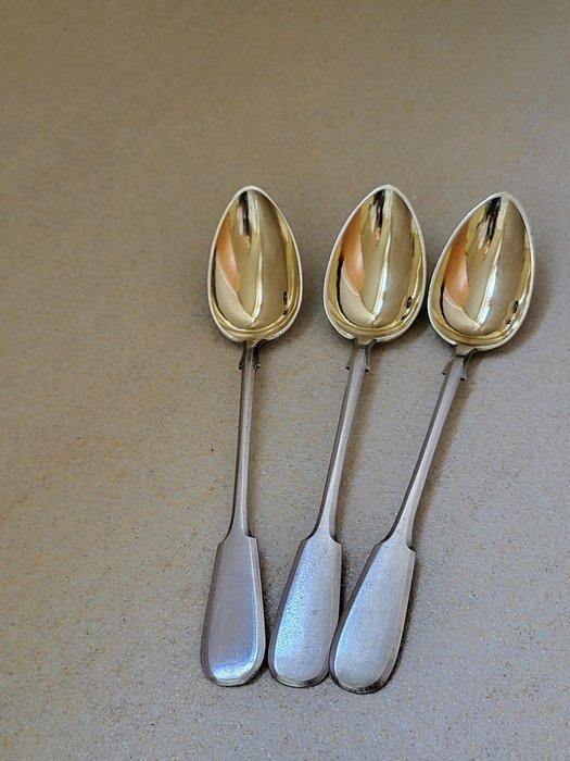 Theelepel (3) - .875 (84 Zolotniki) zilver, Antiek en Kunst, Antiek | Zilver en Goud