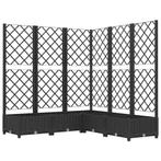 Plantenbak met Latwerk Zwart 120cm - Retour Deal -40%, Kunststof, 100 cm of meer, Verzenden, Vierkant