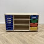 Tweedehands Schilte schoolkast vv 12 bakjes en 2x legbord,, Maison & Meubles, Armoires | Autre