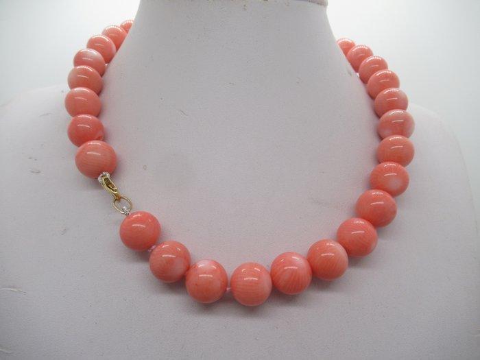 Halsketting - 18 karaat Geel goud Koraal, Bijoux, Sacs & Beauté, Colliers