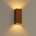 Wandverlichting modern Geo Up en Down Muurlamp Corten, Jardin & Terrasse, Verzenden