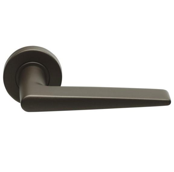 Deurklink Wig op ronde rozet brons, Doe-het-zelf en Bouw, Hang- en Sluitwerk, Klink of Kruk, Nieuw, Overige materialen