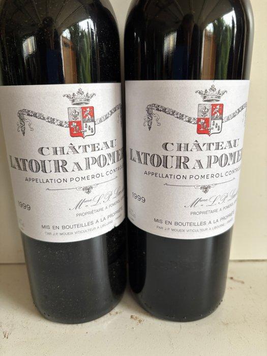 1999 Château Latour à Pomerol - Pomerol - 2 Flessen (0.75, Verzamelen, Wijnen