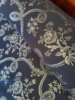 Zijden en jacquard bedsprei, met een blauw en zilver, Antiek en Kunst