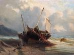 Scuola italiana (XIX) - Barca in mare
