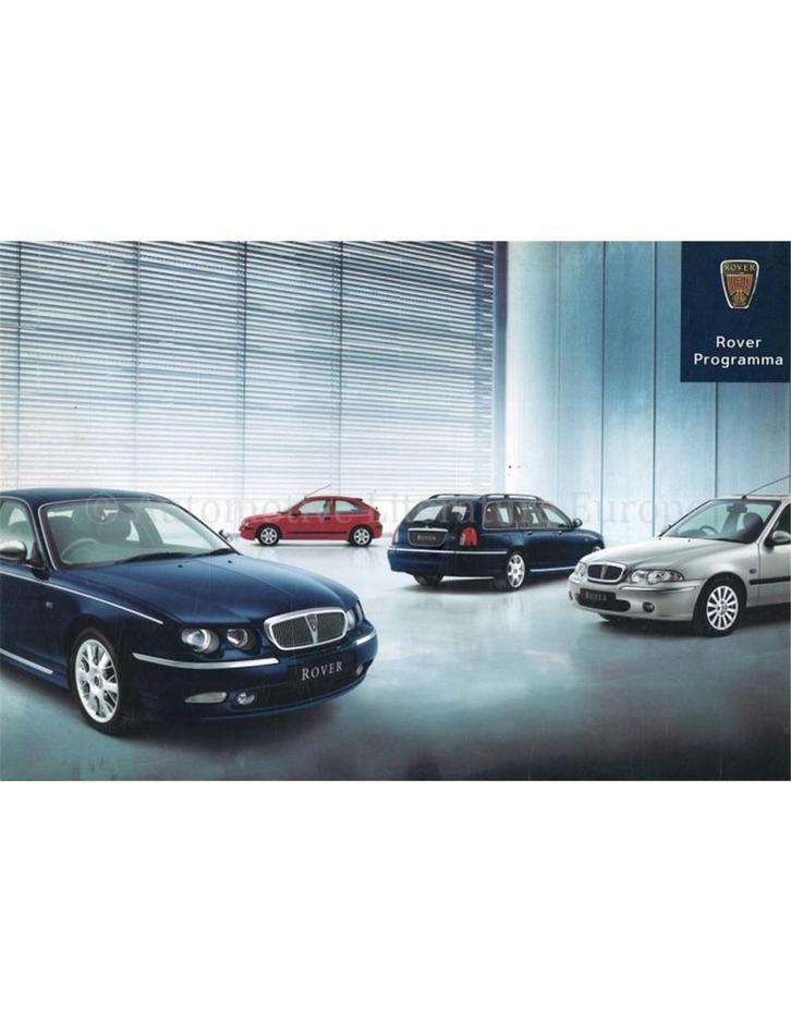 2002 ROVER PROGRAMMA BROCHURE NEDERLANDS, Boeken, Auto's | Folders en Tijdschriften