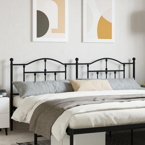 vidaXL Tête de lit métal noir 200 cm, Maison & Meubles, Chambre à coucher | Lits, Neuf, Envoi