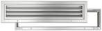 Deurrooster aluminium LxH 300 x 100mm, Verzenden, Nieuw