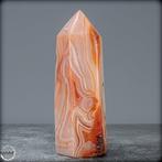 Prachtige carneool met druze Obelisk- 481.81 g