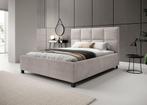 Meubella tweepersoonsbed Soline 160x200 beige ribstof, Huis en Inrichting, Slaapkamer | Bedden, Verzenden, Nieuw, 160 cm