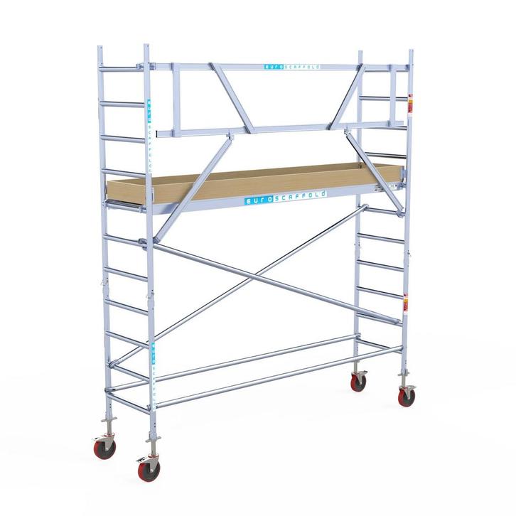 Euroscaffold basic rolsteiger 75 x 4,2m werkhoogte, Doe-het-zelf en Bouw, Steigers, Rolsteiger of Kamersteiger, Nieuw, 2 tot 5 meter