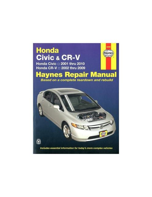 2001 - 2010 HONDA CIVIC & CR-V HAYNES VRAAGBAAK ENGELS, Auto diversen, Handleidingen en Instructieboekjes, Ophalen of Verzenden