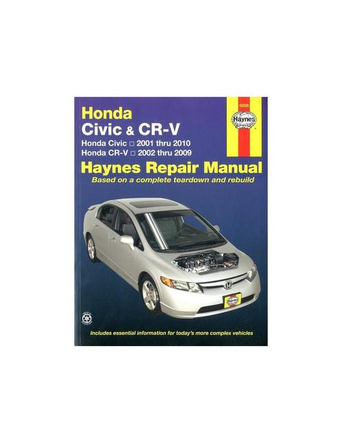 2001 - 2010 HONDA CIVIC & CR-V HAYNES VRAAGBAAK ENGELS, Autos : Divers, Modes d'emploi & Notices d'utilisation, Enlèvement ou Envoi