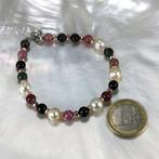 Zonder Minimumprijs - Armband Zilver Parel - Toermalijn -, Nieuw