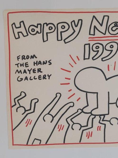 Keith Haring (1958-1990) - Happy New Year 1990!, Antiek en Kunst, Kunst | Schilderijen | Modern