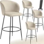 tectake® - Set van 4 Barkrukken Luana - Gestoffeerde Barkruk, Verzenden