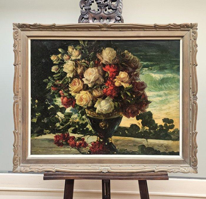 Spanish school (XIX) - Luminist Floral Still Life, Antiek en Kunst, Kunst | Schilderijen | Klassiek