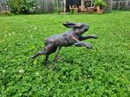 Beeld, Jumping Rabbit - 29 cm - Metaal