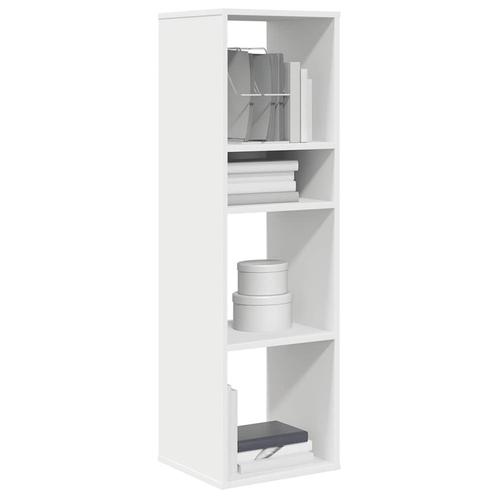 vidaXL Boekenkast 34x31x112 cm bewerkt hout wit, Huis en Inrichting, Kasten | Boekenkasten, Nieuw, Verzenden