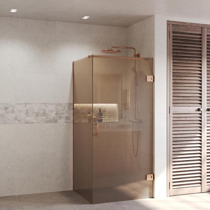 Aanbieding: Douchecabine BWS Portos Profielloos Geborsteld, Doe-het-zelf en Bouw, Sanitair, Douche, Nieuw, Ophalen of Verzenden