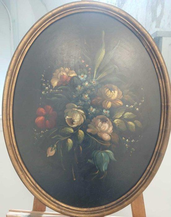 Euroopean school (XIX-XX) - Bodegón de rosas - NO RESERVE, Antiek en Kunst, Kunst | Schilderijen | Klassiek