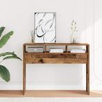 vidaXL Wandtafel 105x30x80 cm bewerkt hout oud houtkleurig, Huis en Inrichting, Tafels | Bijzettafels, Verzenden, Nieuw