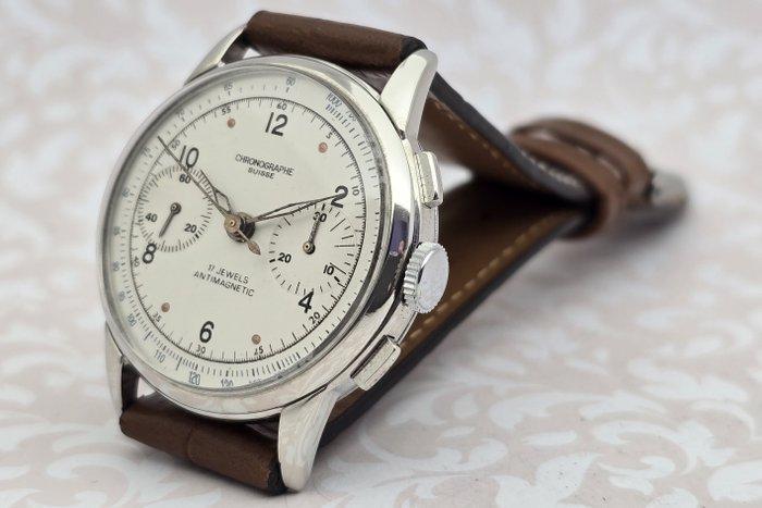 Chronographe Suisse - Cal. Landeron 148 - Zonder, Handtassen en Accessoires, Horloges | Heren