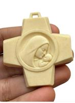 Heilige Reliek: Kruisbeeld Mystieke Moederschap in ivoren, Antiek en Kunst, Curiosa en Brocante