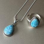 3-delige sieradenset - Indonesië Larimar steen (Zonder