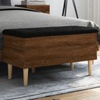 vidaXL Opbergbankje 82x42x46 cm bewerkt hout bruin, Verzenden, Nieuw