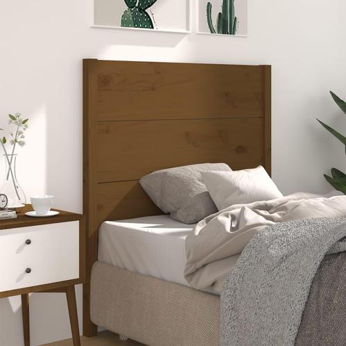 vidaXL Tête de lit Marron miel 106x4x100 cm Bois massif, Maison & Meubles, Chambre à coucher | Lits, Neuf, Envoi
