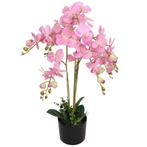 vidaXL Kunstplant orchidee met pot 75 cm roze, Verzenden, Nieuw