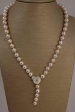 Halsketting 8x8,5 mm Bright Akoya parels, Zilver, Handtassen en Accessoires, Nieuw