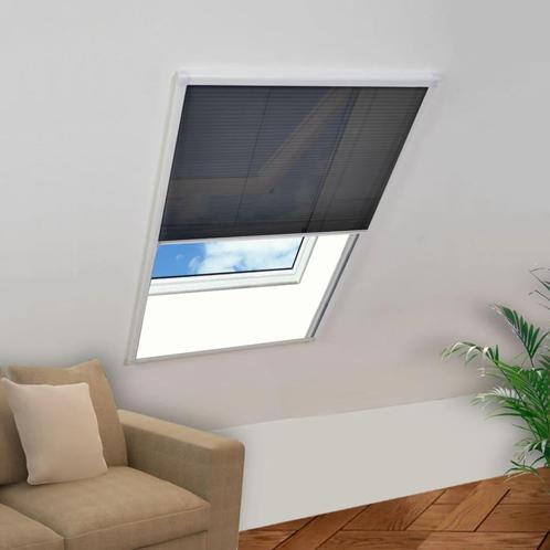 vidaXL Raamhor plissé 80x100 cm aluminium, Doe-het-zelf en Bouw, Deuren en Vliegenramen, Nieuw, Verzenden