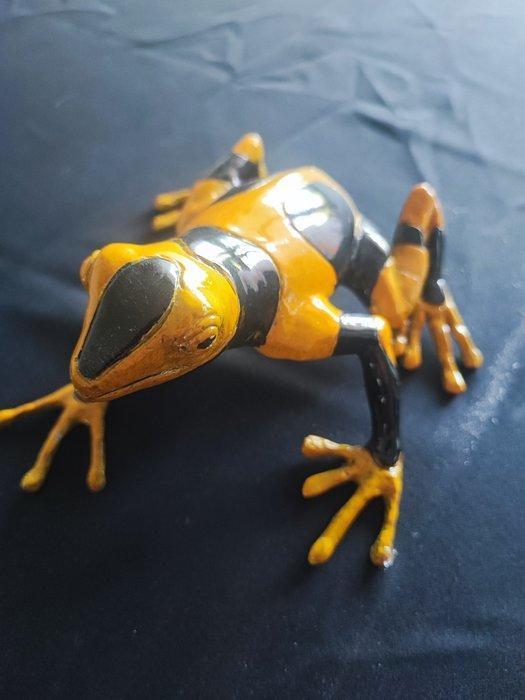 Beeld, frog handpainted - 18 cm - Brons, Antiek en Kunst, Curiosa en Brocante