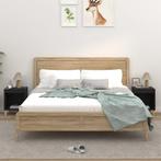 vidaXL Nachtkastjes 2 st 40x35x50 cm zwart, Huis en Inrichting, Slaapkamer | Nachtkastjes, Verzenden, Nieuw