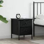 vidaXL Nachtkastje Zwarte Eik 40x42x50 cm Bewerkt Hout, Huis en Inrichting, Slaapkamer | Nachtkastjes, Verzenden, Nieuw