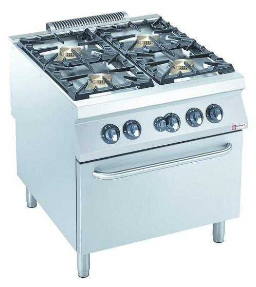 Gasfornuis | 4 Branders | 4x 10kW | Met Gasoven | Powerful, Zakelijke goederen, Horeca | Keukenapparatuur, Nieuw in verpakking