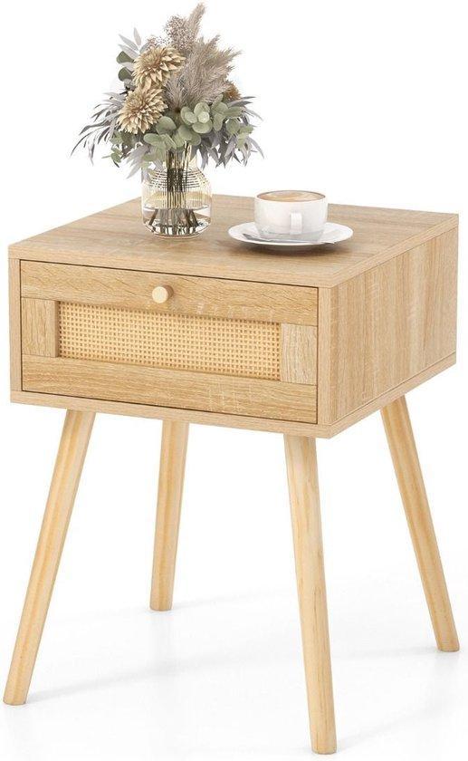 2dekans | Coast Nachtkastje - Rotan - Eiken - 40 x 40 x 55, Huis en Inrichting, Woonaccessoires | Overige, Ophalen of Verzenden