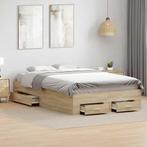 vidaXL Bedframe Bruin 120 x 190 cm Bewerkt hout, Huis en Inrichting, Slaapkamer | Bedden, Verzenden, Nieuw