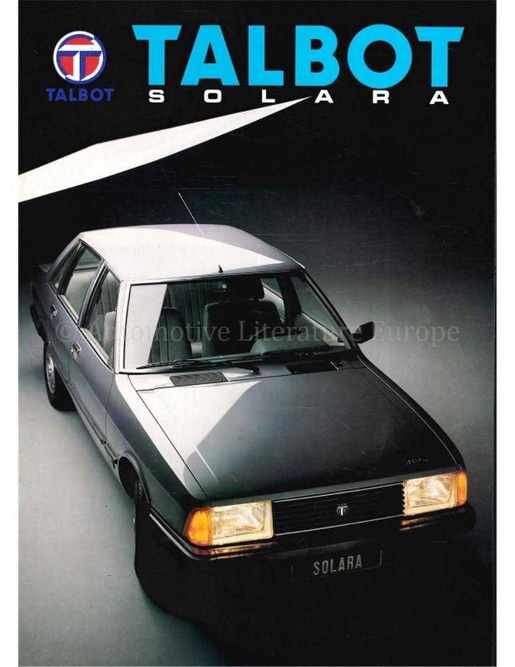 1982 TALBOT SOLARA BROCHURE NEDERLANDS, Boeken, Auto's | Folders en Tijdschriften